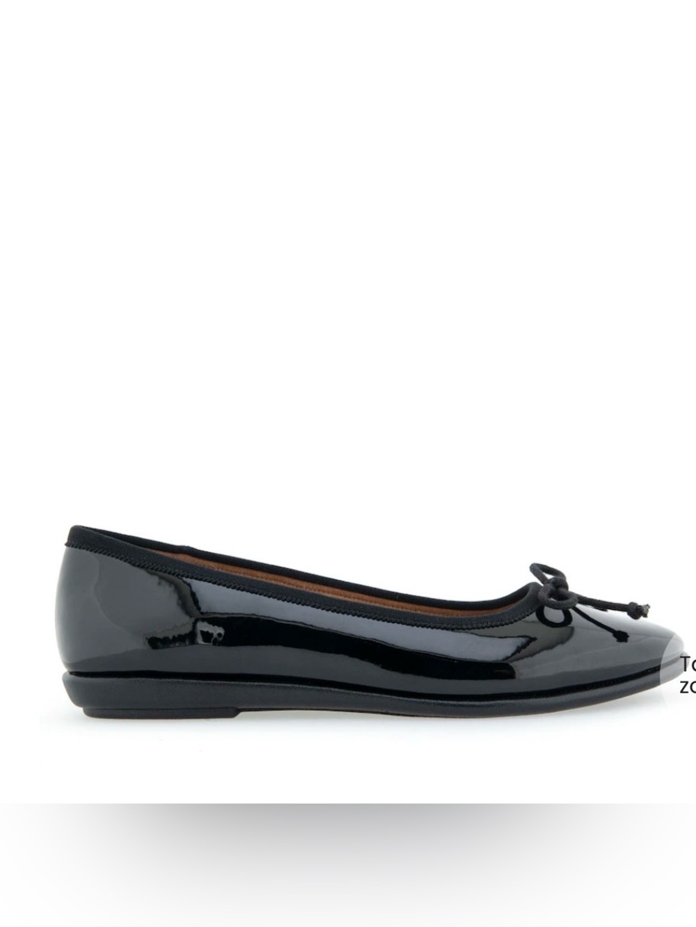 Aerosoles Black Patent Ballet Flats with Bow Size 6